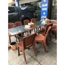 Ghế Tựa Lưng Nhựa Dày Dặn Bền Chắc Chân Cao 45cm Việt Nhật 1941/42 - DOMUS 5