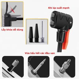 Bơm Xe Đạp Bằng Thép Không Gỉ – Có Đồng Hồ Đo Áp Suất, Bơm Xe Máy, Ô Tô Áp Suất Cao Tiện Lợi 5