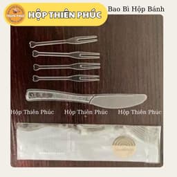 Set Dao Cắt bánh trung thu kèm 4 nĩa dùng bánh cao cấp 4