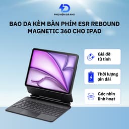 Bao da kèm bàn phím ESR Rebound Magnetic 360 cho iPad Pro/Air M3/M4/M5 - Màu đen 1