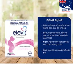[CHÍNH HÃNG] Vitamin Tổng Hợp cho bà Bầu Elevit của Úc bổ sung vitamin cung cấp dinh dưỡng cho mẹ 100 viên 2