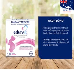 [CHÍNH HÃNG] Vitamin Tổng Hợp cho bà Bầu Elevit của Úc bổ sung vitamin cung cấp dinh dưỡng cho mẹ 100 viên 3