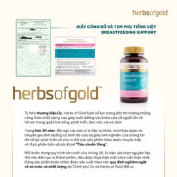 Viên Uống Lợi Sữa Herbs of Gold Breastfeeding Support – Hỗ Trợ Sữa Mẹ Tự Nhiên – Hộp 60 Viên 5