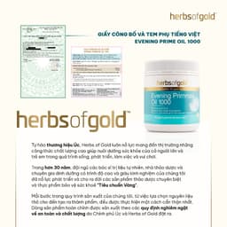 Viên Uống Tinh Dầu Hoa Anh Thảo Herbs of Gold Evening Primrose Oil 1000mg Hộp 200 Viên 4