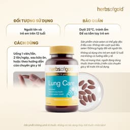 Viên Uống Hỗ Trợ Phổi Herbs of Gold Lung Care – Bảo Vệ Phổi & Tăng Miễn Dịch – Hộp 60 Viên 2