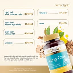 Viên Uống Hỗ Trợ Phổi Herbs of Gold Lung Care – Bảo Vệ Phổi & Tăng Miễn Dịch – Hộp 60 Viên 4