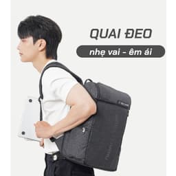 Balo laptop văn phòng Simple Carry MK5M Nhiều Ngăn Tiện Lợi, Có Thể Mở 180 Độ, Vải Trượt Nước cao cấp 3