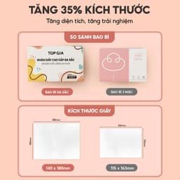 Giấy Ăn Rút TopGia Đa Sắc Cao Cấp 240 Tờ 4 Lớp – Dập Vân 4D, Mềm Mịn, Thấm Hút Tốt, An Toàn Cho Gia Đình 3
