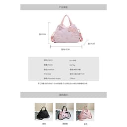 Túi đựng đồ du lịch, Túi xách Túi hành lý dung tích lớn, Túi đeo chéo một vai Hello Kitty dễ thương 6