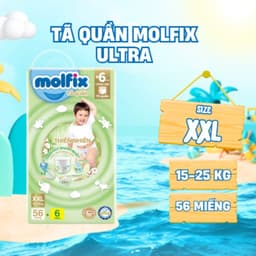 Tã Quần Molfix Ultra Cực Đại Siêu Tiết Kiệm Size M 76 miếng/ L 68 miếng/ XL 62 miếng/ XXL 56 miếng 1