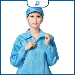Bộ quần áo phóng sạch tĩnh điện UNTG kẻ sọc dùng trong công nghiệp, điện tử, ý tế nhà máy 5