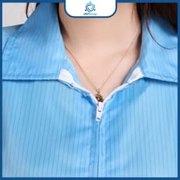 Bộ quần áo phóng sạch tĩnh điện UNTG kẻ sọc dùng trong công nghiệp, điện tử, ý tế nhà máy 9