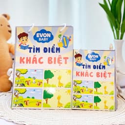 Thẻ Flash EVON BABY dạy bé tập nói - TÌM ĐIỂM KHÁC BIỆT 7