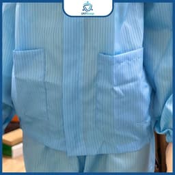 Bộ quần áo phóng sạch tĩnh điện UNTG kẻ sọc dùng trong công nghiệp, điện tử, ý tế nhà máy 6
