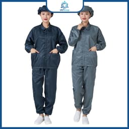 Bộ quần áo phóng sạch tĩnh điện UNTG kẻ sọc dùng trong công nghiệp, điện tử, ý tế nhà máy 4