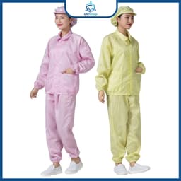 Bộ quần áo phóng sạch tĩnh điện UNTG kẻ sọc dùng trong công nghiệp, điện tử, ý tế nhà máy 3