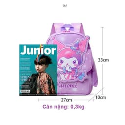 Balo mẫu giáo, mầm non bé trai, bé gái siêu nhẹ, chống thấm nước hình kuromi Melody Cinnamoroll sky 7
