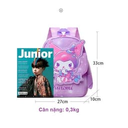 Balo mẫu giáo, mầm non bé trai, bé gái siêu nhẹ, chống thấm nước pony sky kuromi Melody Cinnamoroll 5