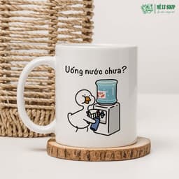 Cốc Uống Nước Chưa MÊ LY SHOP, Ly Sứ Nhắc Uống Nước Hình Ngỗng Goose Hài Hước, Cốc Sứ Quà Tặng 3