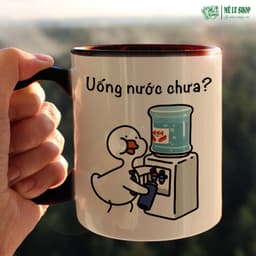 Cốc Uống Nước Chưa MÊ LY SHOP, Ly Sứ Nhắc Uống Nước Hình Ngỗng Goose Hài Hước, Cốc Sứ Quà Tặng 7