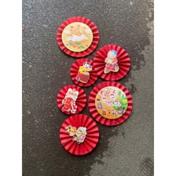 Set 6 quạt bộ vui tết trung thu decor quán,nhà cửa dịp trung thu 8