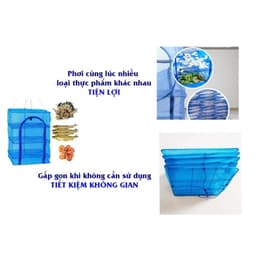 [Hot] Lồng Lưới Phơi Khô Thực Phẩm, Phơi Rau Củ, Cá,...Chống Côn Trùng Treo 4 Tầng Gấp Gọn Siêu Tiện Lợi Giá Rẻ 6