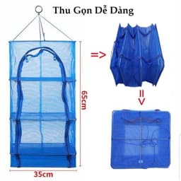 [Hot] Lồng Lưới Phơi Khô Thực Phẩm, Phơi Rau Củ, Cá,...Chống Côn Trùng Treo 4 Tầng Gấp Gọn Siêu Tiện Lợi Giá Rẻ 7