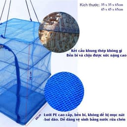 [Hot] Lồng Lưới Phơi Khô Thực Phẩm, Phơi Rau Củ, Cá,...Chống Côn Trùng Treo 4 Tầng Gấp Gọn Siêu Tiện Lợi Giá Rẻ 2