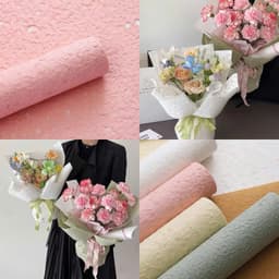 Giấy kraft xé tay SỢI BÔNG, giấy mỹ thuật giọt nước gói hoa cao cấp(50x58cm) 1
