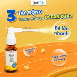 Vitamin D3K2 Ocean Dạng Xịt Bổ Sung Vitamin D3, Vitamin K2 20ml Tăng Cường Hấp Thu Canxi Và Dưỡng Chất 5
