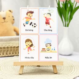 Thẻ Flash EVON BABY dạy bé tập nói - CHỦ ĐỀ HOẠT ĐỘNG MÙA HÈ 9