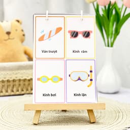 Thẻ Flash EVON BABY dạy bé tập nói - CHỦ ĐỀ HOẠT ĐỘNG MÙA HÈ 8