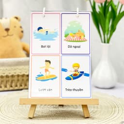 Thẻ Flash EVON BABY dạy bé tập nói - CHỦ ĐỀ HOẠT ĐỘNG MÙA HÈ 6