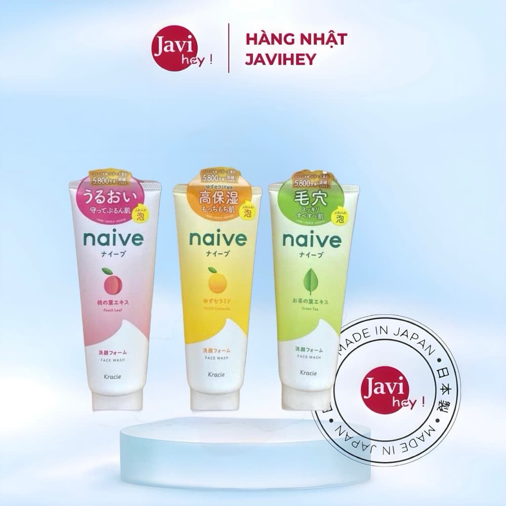Sữa rửa mặt Naive 130g - giúp da sạch sâu, ngừa mụn Nhật Bản