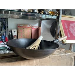 Chảo thép 1 tay cầm, cán gỗ- Nhiều kích thước 3