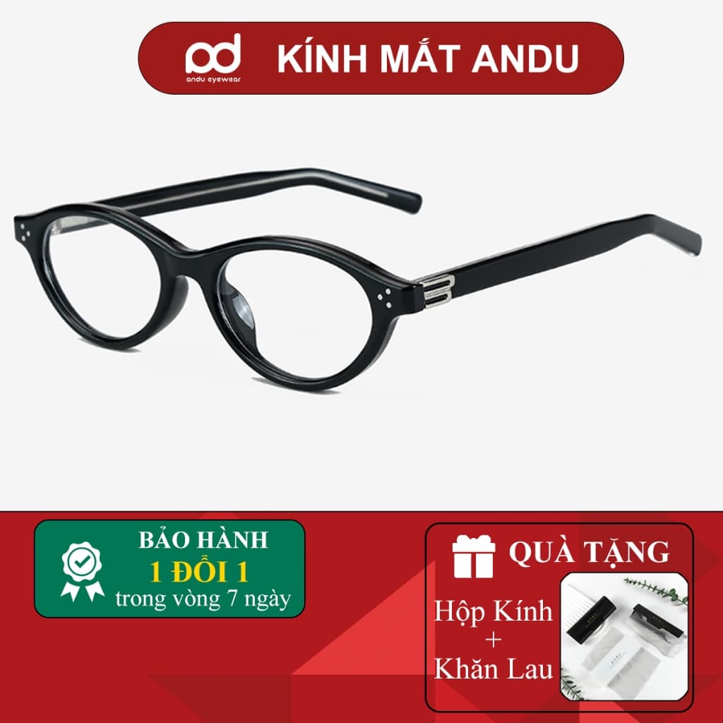 Gọng kính cận thời trang nữ  NARO EYEWEAR dáng mắt mèo nhựa cốt kim loại thanh lịch & thời trang 9172