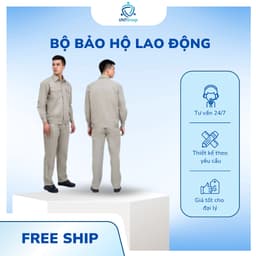 {Loại đẹp} Bộ Quần Áo Lao Động UNTG Màu Ghi May Kĩ Chất Vải Kaki Mềm, Mát Bảo Hộ Lao Động Công Nhân, Thợ Điện, Sửa Xe 1