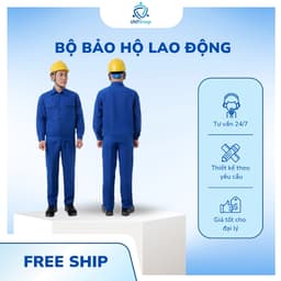 {Loại Đẹp} Quần áo bảo hộ lao động UNTG xanh dương chất vải kaki mềm, mát bảo hộ lao động, công nhân 1