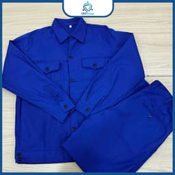 {Loại Đẹp} Quần áo bảo hộ lao động UNTG xanh dương chất vải kaki mềm, mát bảo hộ lao động, công nhân 3