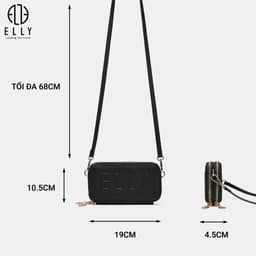[Tặng hộp 20.10] Clutch nữ ELLY EC64 ví cầm tay da thật cao cấp đeo chéo đeo vai dự tiệc sang trọng 5