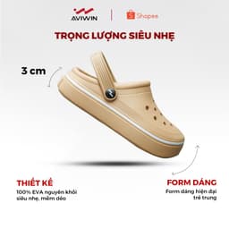 [AVG002] Dép Sục Nam, Nữ AVIWIN AVIGO-002 Kẻ Ngang, Chất EVA Siêu Nhẹ, Chống Trơn Trượt 4
