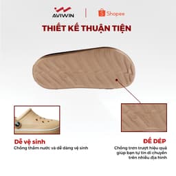 [AVG002] Dép Sục Nam, Nữ AVIWIN AVIGO-002 Kẻ Ngang, Chất EVA Siêu Nhẹ, Chống Trơn Trượt 6