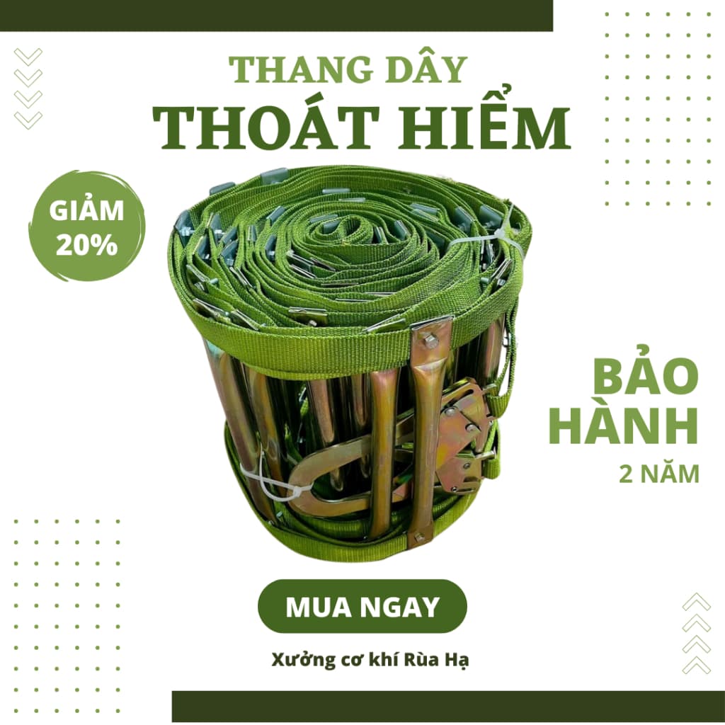 "Dây Thoát Hiểm Gấp Gọn 3m - 20m | Dây Dù Nhôm Tải 500kg, An Toàn và Dễ Dùng!"