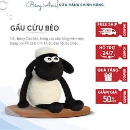 Gấu bông Cừu béo bụng tròn, Gấu siêu mềm mịn, Quà tặng dễ thương cho bé 1