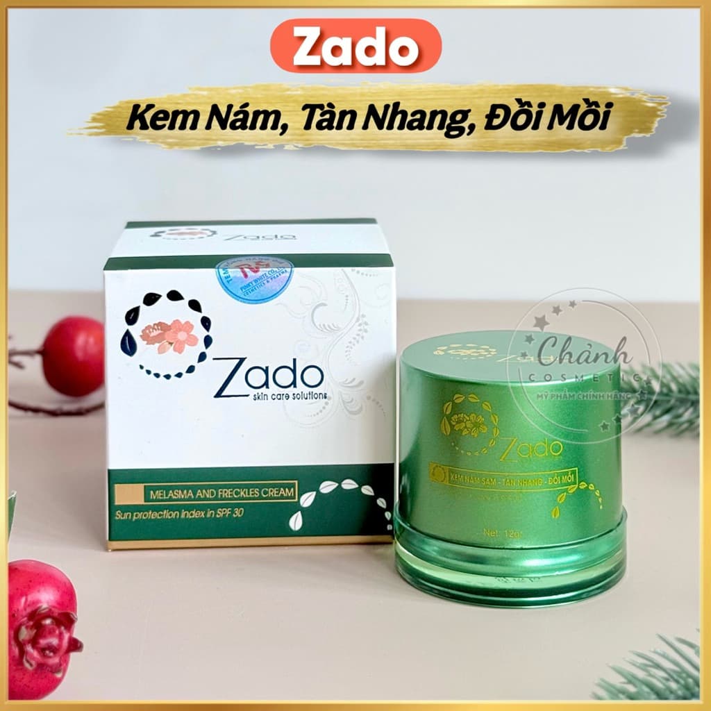 Kem ZADO Mờ Nám Sạm, Tàn Nhang, Đồi Mồi, Dưỡng Ẩm, Trắng Da, Chống Nắng 12gam
