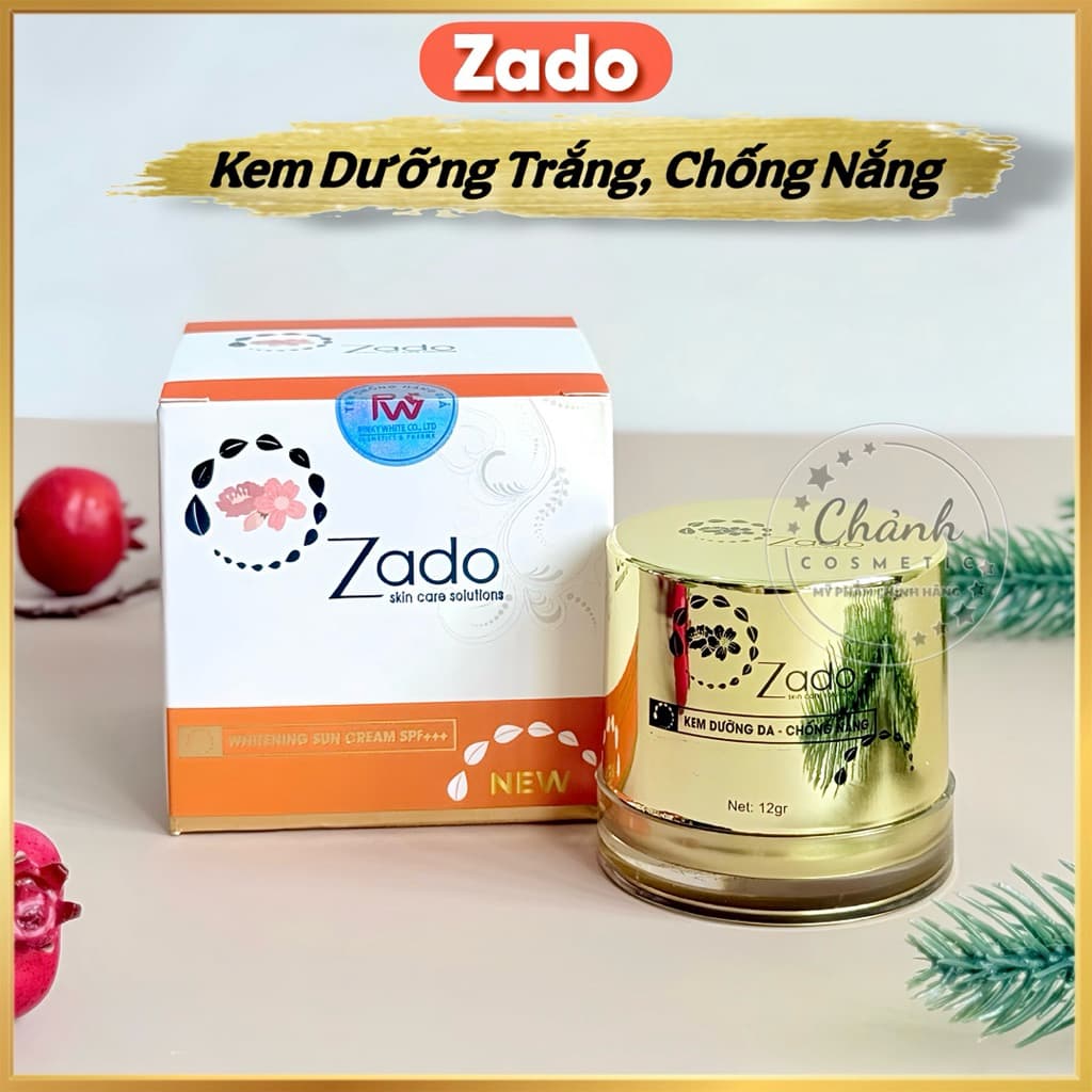 Kem ZADO Dưỡng Trắng Da, Chống Nắng, Ngăn Ngừa Nám Sạm, Mụn Thâm, Dưỡng Ẩm 12gam