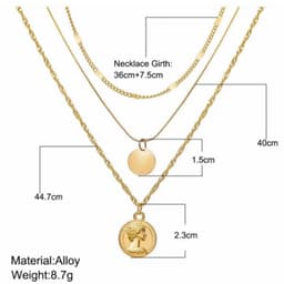 Set 3 Vòng Cổ Hợp Kim Vàng Gold Phong Cách Retro Âu Mỹ - Quà Tặng Vibe Ocean Charm, Có Sẵn, Tinh Tế Nhẹ Nhàng 8