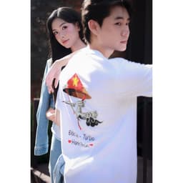 [ẨN] (QUỐC KHÁNH 2.9) Áo Thun Cộc Tay Nam Nữ GENVIET JEANS Họa Tiết Lá Cờ Đỏ Sao Vàng W251.G. 9082 3