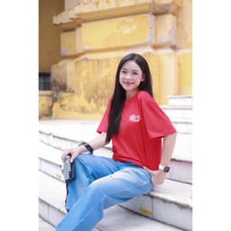 [ẨN] (QUỐC KHÁNH 2.9) Áo Thun Cộc Tay Nam Nữ GENVIET JEANS Họa Tiết Lá Cờ Đỏ Sao Vàng W251.G. 9082 5