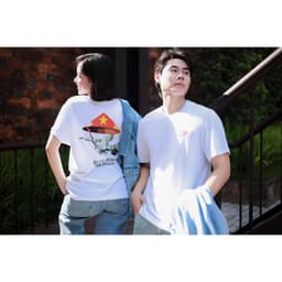 [ẨN] (QUỐC KHÁNH 2.9) Áo Thun Cộc Tay Nam Nữ GENVIET JEANS Họa Tiết Lá Cờ Đỏ Sao Vàng W251.G. 9082 7